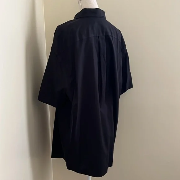 Roundtree & Yorke Black Casual Button Down Men Shirt - Picture 9 of 12